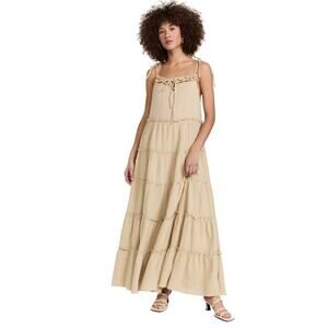 Anthropologie Charlie Holiday Senorita Tiered Ruffle Maxi Dress Womens 4 S